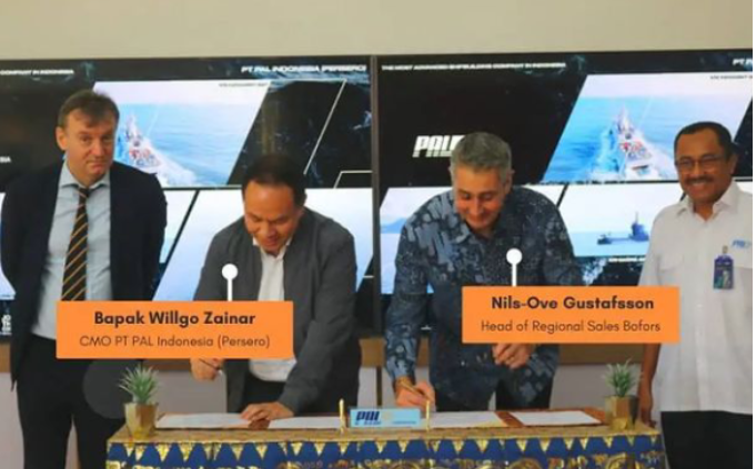 PT PAL Kerja Sama dengan Produsen Merian Bofors Swedia